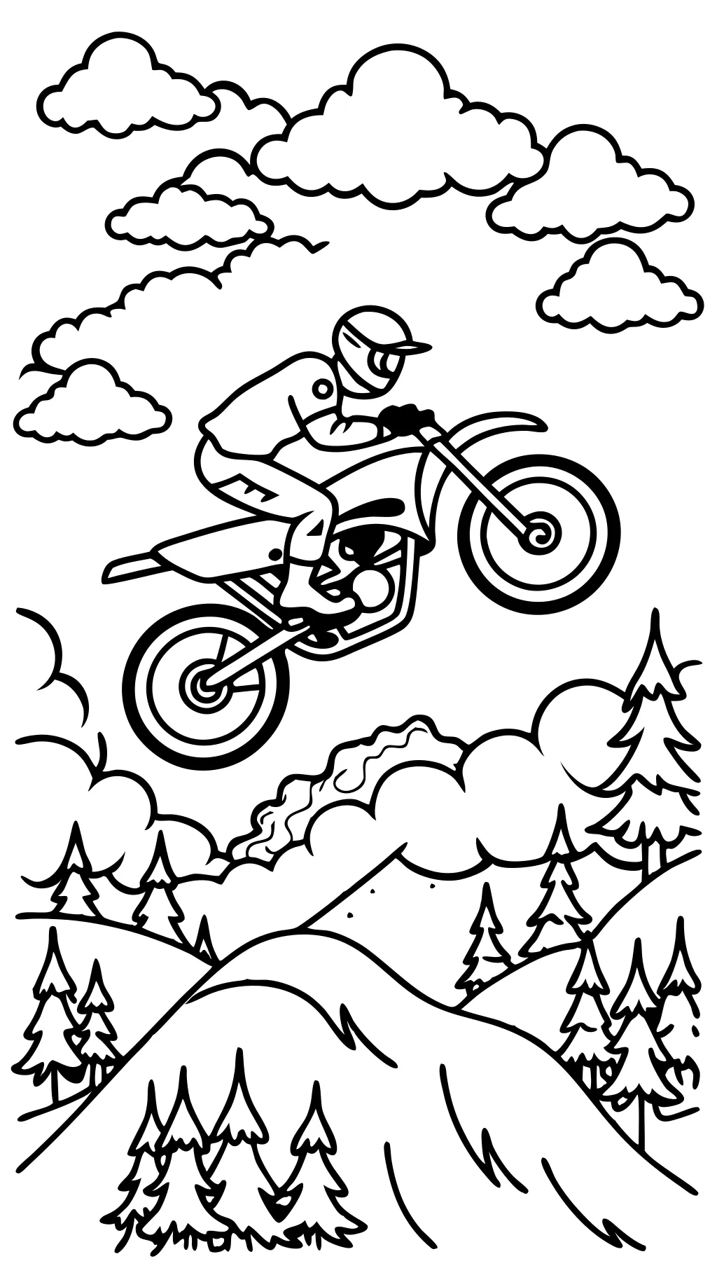 dirt bike coloring page printable